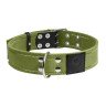 Ошейник двойной CoLLaR  х/б тесьма  зеленый, брезент, Размер: XL (56-71 см)