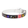 Ошейник WAUDOG Design, рисунок "NASA" Белый, кожа, Размер: XS (26-35 см)