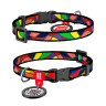 Ошейник WAUDOG Nylon с QR паспортом, рисунок "Витраж", пластиковый фастекс Разноцветный, Нейлон, Размер: XS (20-30 см)
