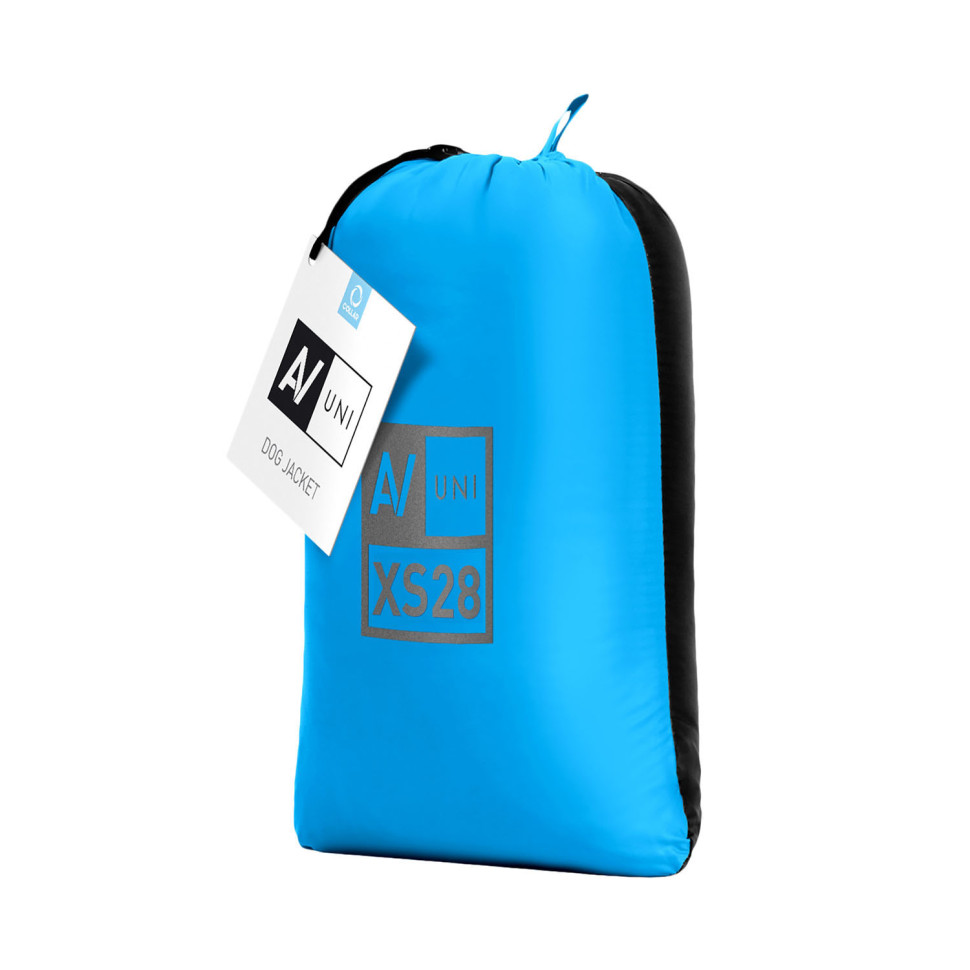 Двусторонняя курточка для собак AiryVest UNI, размер M48, голубая/черная, 2562