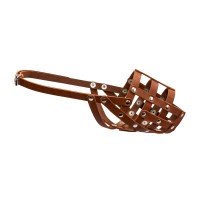 Намордник CoLLaR мягкий №3 коричневый, кожа, длинна/обхват морды: 11 / 34 см