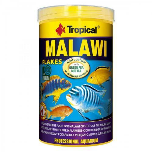 Malawi  1L/200g  (хлопья) корм цихлид, аналог природн. корма, применяется проф. разводчиками