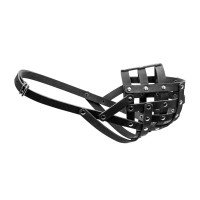 Намордник CoLLaR мягкий №4 черный, кожа, длинна/обхват морды: 10 / 36 см