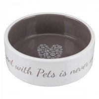 Миска д/собак "Pet's Home", 0.8 л/ 16 см,керамика, кремовая/бежевая