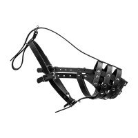 Намордник CoLLaR твердый  черный, кожа, длинна/обхват морды: 9 / 28 см
