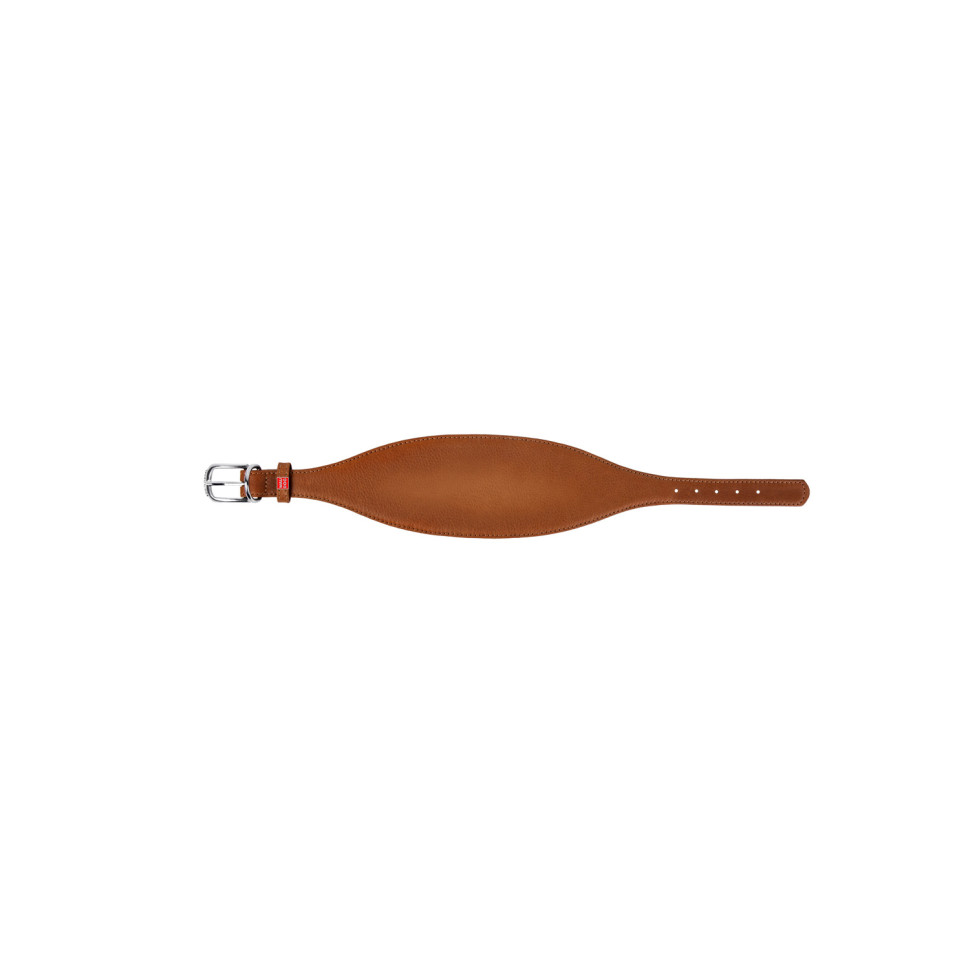 Ошейник WAUDOG Soft для борзых собак Коричневый, кожа, Размер: XS