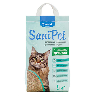 Наполнитель бентонитовый SANI PET мелкий 5кг NEW