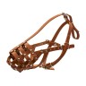 Намордник CoLLaR твердый  коричневый, кожа, длинна/обхват морды: 9 / 28 см