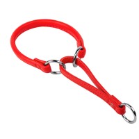 Ошейник-удавка WAUDOG Glamour Красный, кожа, Размер: S (32-40 см)
