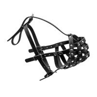 Намордник CoLLaR твердый  черный, кожа, длинна/обхват морды: 5 / 38 см