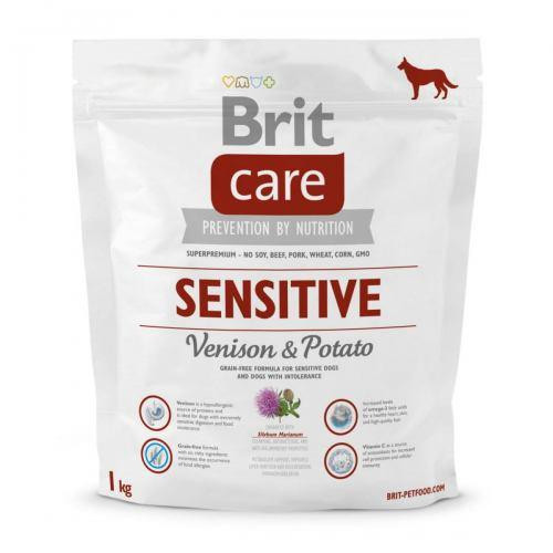 Brit Care Sensitive Venison & Potato  1 kg (д/взр. соб. всех пород с олениной)