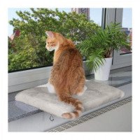 Лежак д/кот. "CosyPlace" на подоконник 51*36см светло-серый