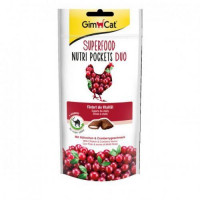 Nutri Pockets SUPERFOOD DUO д/кошек с клюквой и курицей, 60 г
