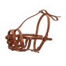 Намордник CoLLaR твердый  коричневый, кожа, длинна/обхват морды: 8 / 33 см