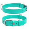 Ошейник WAUDOG Glamour без украшений  Ментоловый, кожа, Размер: M (38-49 см)