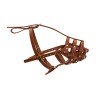 Намордник CoLLaR твердый  коричневый, кожа, длинна/обхват морды: 11 / 32 см