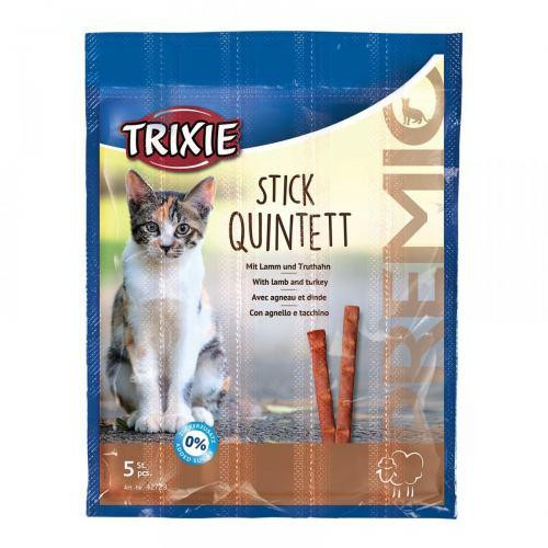 Палочки "PREMIO Quadro-Sticks" ягненок/индейка д/кош. 5шт*5гр