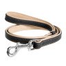 Поводок WAUDOG Soft, черный верх черный, кожа  (183 см)