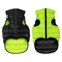 Двусторонняя курточка для собак AiryVest салатово-черная, размер S40, 1679