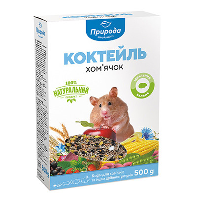 Корм  Коктейль для грызуна "Хомячок" 0,5кг Картон
