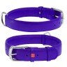 Ошейник WAUDOG Glamour без украшений  Фиолетовый, кожа, Размер: L (46-60 см)