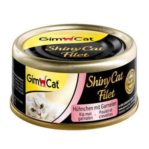Shiny Cat Filet k 70g курица и креветки