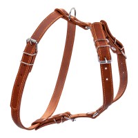 Шлея одинарная CoLLaR для мелких и средних собак коричневый, кожа, Обхват груди 69-81 см