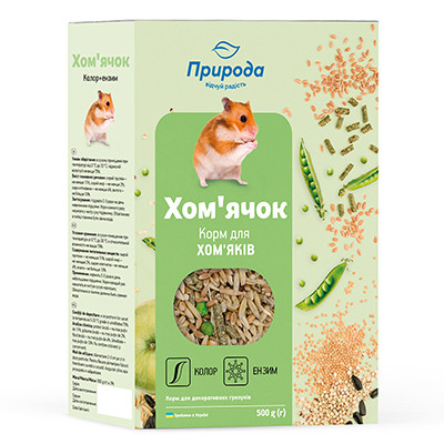 Корм для хомяков «Колор + энзим» 500г NEW