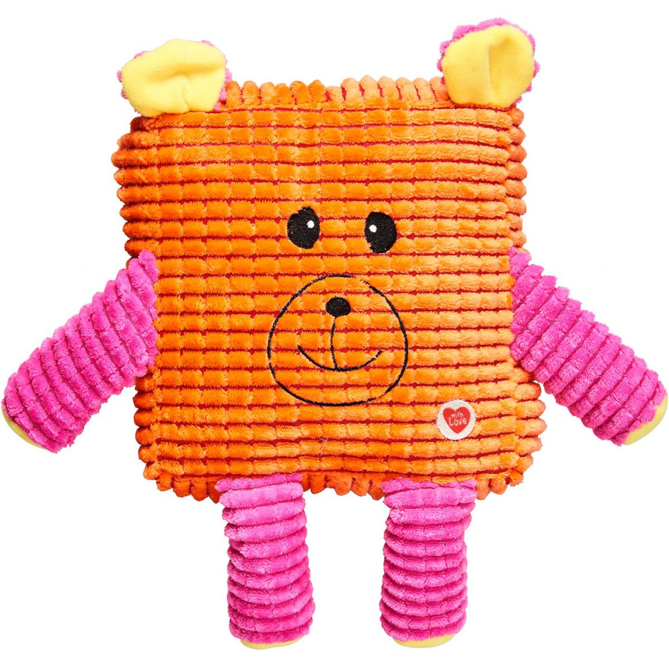 Игрушка GimDog Мордочки MINI CUDDLY CUBES, д/соб, 20.8 см, оранжевый