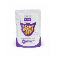 Brit Care Cat pouch 80g  для КОТЯТ курица и сыр