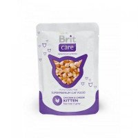 Brit Care Cat pouch 80g  для КОТЯТ курица и сыр