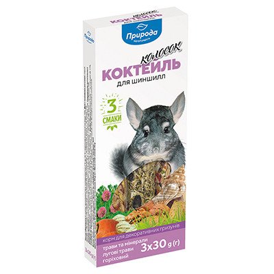 Колосок Коктейль для шиншил (луг травы,травы и минералы,орех) 90г