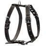 Шлея одинарная CoLLaR для средних собак черный, кожа, Обхват груди 40-55 см