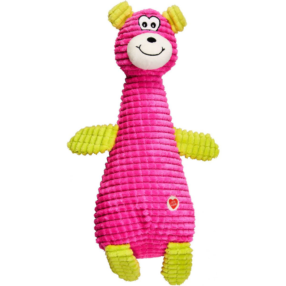Игрушка GimDog Зверушки FLUO FRIENDS, д/соб, 24,8 см, розовый