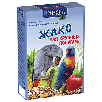Корм  ЖАКО 1 кг (для крупных попугаев)