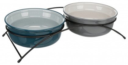 Набор мисок керамических "Eat on Feet", 2 шт. * 0.25 л/d13 см, морская волна/светло морская волна/с