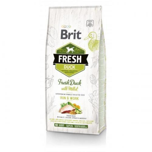 Brit Fresh Duck/Millet Active Run & Work 12 kg утка,пшено д/взрослых собак