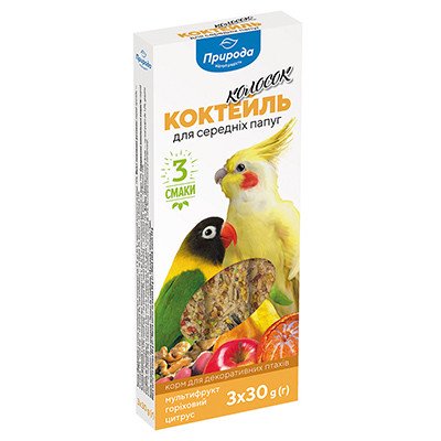 Колосок Коктейль для средн. попуг. (мультифрукт,орех,цитрус) 90г