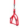 Шлея с поводком  DOG Extreme красный, нейлон, Обхват груди 12-22 см