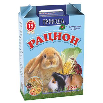 Корм Рацион для средних грызунов 1,5кг