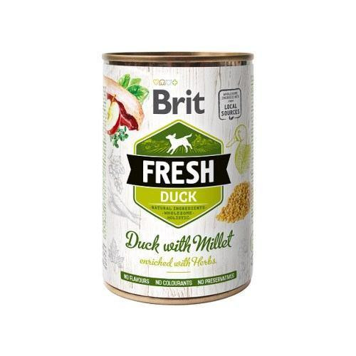 Brit Fresh Duck/Millet k 400g утка,пшено д/собак