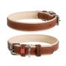 Ошейник WAUDOG Soft, коричневый верх Коричневый, кожа, Размер: XL (57-71 см)