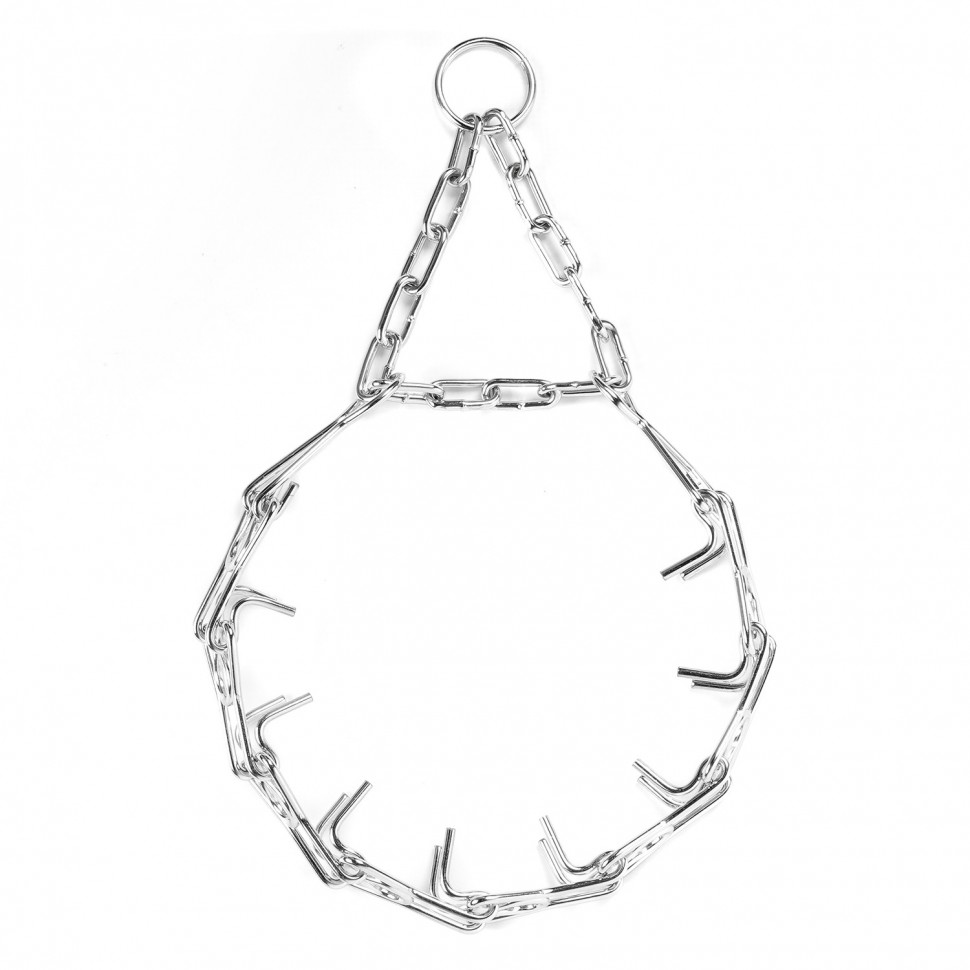Ошейник CoLLaR строгий проволочный большой Серебристый, сталь (50 см)