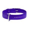 Ошейник WAUDOG Glamour со стразами Фиолетовый, кожа, Размер: L (46-60 см)
