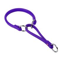 Ошейник-удавка WAUDOG Glamour Фиолетовый, кожа, Размер: XL (61-70 см)