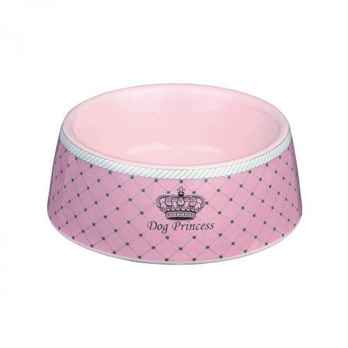 Миска "Dog Princess" керамич. розовая 0,18л/12см