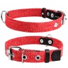 Ошейник CoLLaR х/б тесьма Красный, брезент, Размер: S (31-41 см)