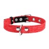 Ошейник CoLLaR х/б тесьма Красный, брезент, Размер: S (31-41 см)