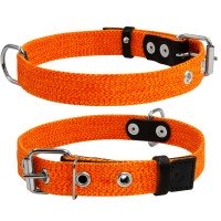 Ошейник CoLLaR х/б тесьма Оранжевый, брезент, Размер: S (31-41 см)