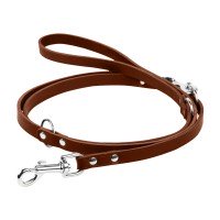 Поводок перестежка CoLLaR коричневый, кожа (122,142,183 см)